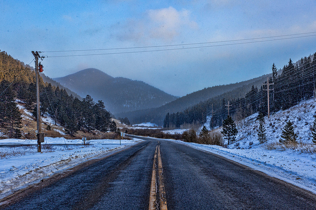 snow on road